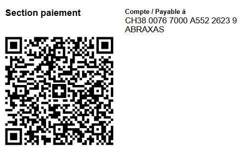 QR facture pour soutenir l'Abraxas Ensemble